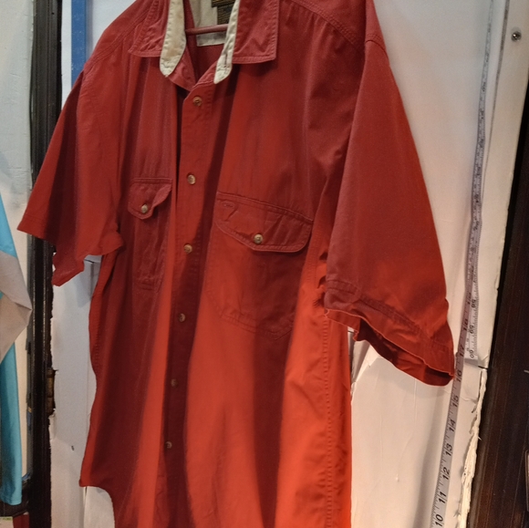 Eddie Bauer Rufton Twill XL Red Outdoor Outfitter Button Down Shirt  Rural Event - Picture 3 of 10